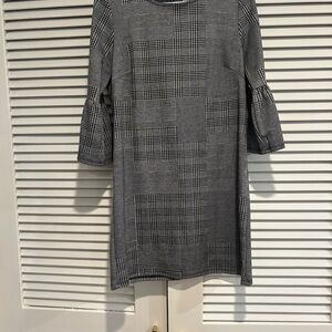 Gypsies & Moondust Gray Sheath Dress Bell Sleeve